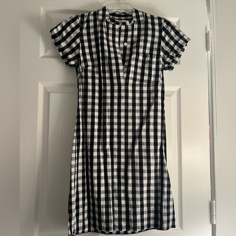 JCrew black and white check. Great for summer with sandals or boots for Fall - Picture 2 of 5